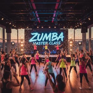 Zumba fitness class for women at CoraZONE Fitness